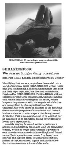 SERAFINE1369 Somerset House Studios Art Monthly