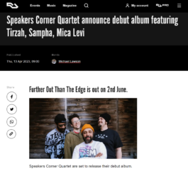 Speakers Corner Quartet cutting Resident Advisor 